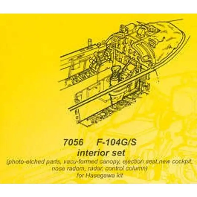 Laatste Kans Lockheed F-104S/G interior. includes photo-etched parts (toebehoren voor modelbouwsets van Hasegawa)
