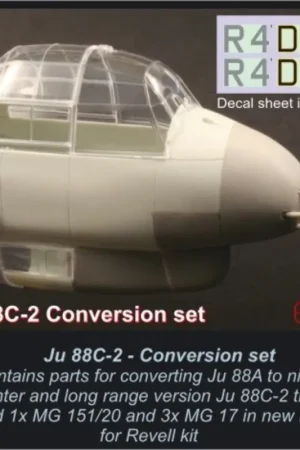 Must-Have Junkers Ju 88C-2. Contains parts for converting Ju 88A to night fighter and long range version Ju 88C-2 that carried one MG.151/