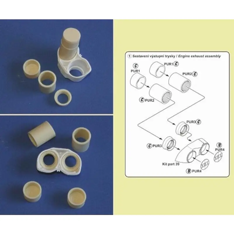 BAC TSR-2 Exhaust Nozzle Set (designed to be used for Airfix) Goedkoop