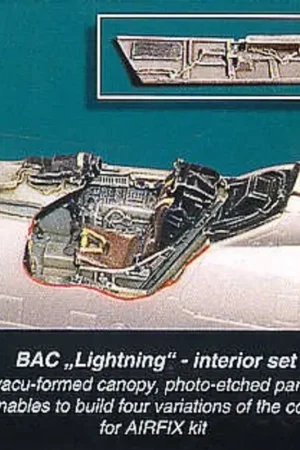 Express Levering BAC/EE Lightning interior (toebehoren voor modelbouwsets van Airfix) Vac canopy etched parts to build 1 of 4 variations