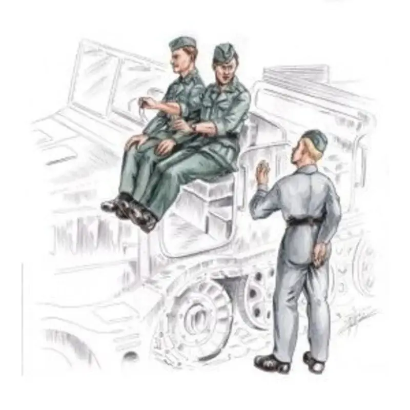 German driver & Personel for FAMO (3 figures) Figuren Bestel Nu