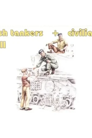 Koopje British tankers and civilian WWII Figuren