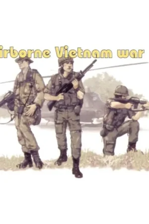 US Airborne Vietnam war x 3 Figuren Op = Op