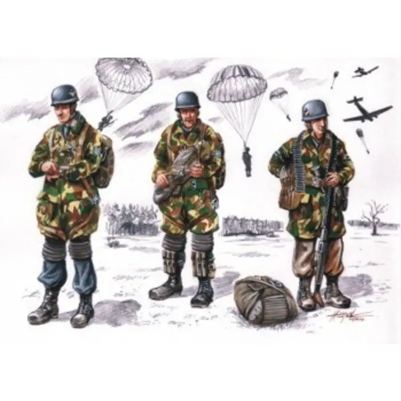 Fallschirmjager WWII x 3 Figuren Speciale Aanbieding