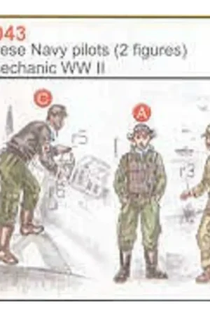 2 Japanese Navy Pilots WWII Figuren Nieuw