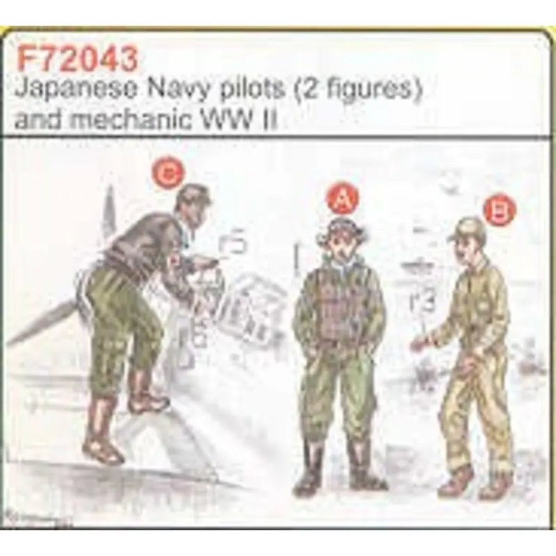 2 Japanese Navy Pilots WWII Figuren Nieuw