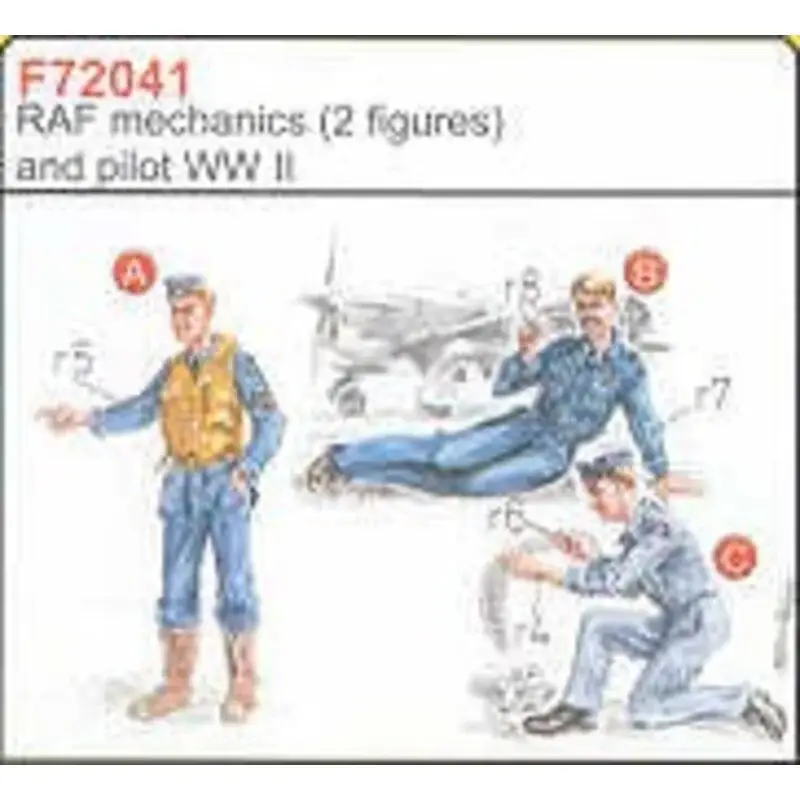 Beperkt Aanbod 2 RAF Mechanics & Pilot WWII Figuren