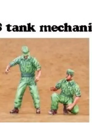 Must-Have 2 x US Tank mechanics. 1 standing and 1 kneeling Figuren