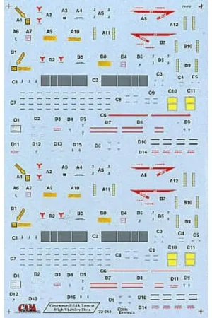 Sticker Grumman F-14A Hi Vis Data for 2 aircraft Decal Rechtstreeks Van De Fabrikant