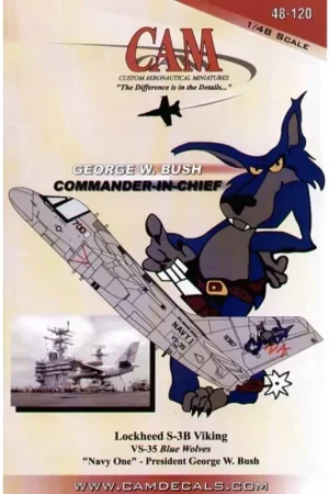 Must-Have Sticker Lockheed S-3B Viking (1) 159387 NK/700 VS-35 USS Abraham Lincoln NAVY 1 as used by President George W. Bush for first de