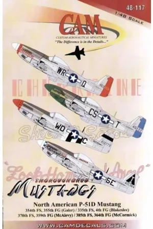Betrouwbaar Sticker North American P-51D Mustangs (4) Bubble 44-63259 WR-Q 354FS/355FG D.V.Galer Cherraine 44-13779 WD-C 335FS/4FG Col. Don