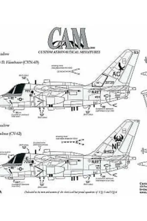 Gratis Retour Sticker Lockheed S-3A Shadow (2) 159738 AC/63 VQ-6 USS Dwight D. Eisenhower 1995 159403 NF/720 VQ-5 USS Independence 1996