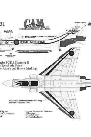 Sticker F-4M Phantom. 60th Anniversary Alcock and Brown 1979 Transatlantic flight 3 sheet set Meest Verkocht