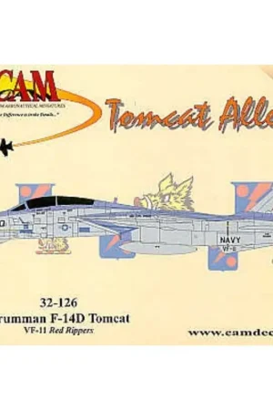 Sticker Grumman F-14D 163904 NK/100 VF-11 Red Rippers CAG USS Carl Vinson 1996 Decal Gereduceerde Prijs