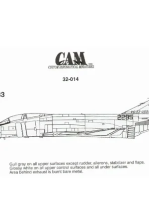 Betrouwbaar Sticker F-4J Phantom 152295 AE/201VF-33 Tarsiers USS America Decal