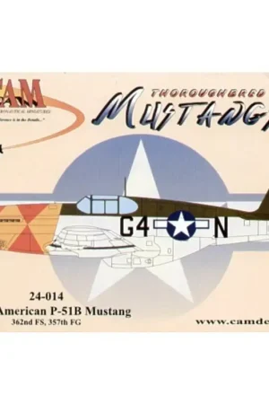 Betrouwbaar Sticker North American P-51B Mustang (1) 42-106473 G4-N 362FS/357FG John Pugh Leiston with red/yellow diamond nose