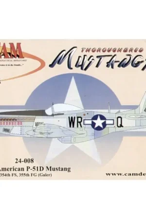 Sticker North American P-51D Mustang (1) 463259 WR-Q 354FS D.V.Galer Cherraine Decal Speciale Aanbieding