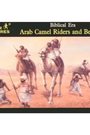 Biblical Era Arab Camels x 2 with riders and Bedouins Figuren Nieuw