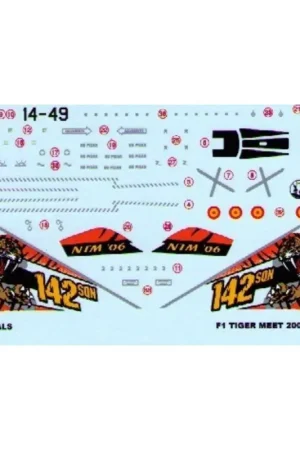 Sticker Dassault Mirage F.1M Ala de Caza 14 14-49 Nato Tiger Meet 06 Albacete (1 dÇcoration) Beperkt Aanbod