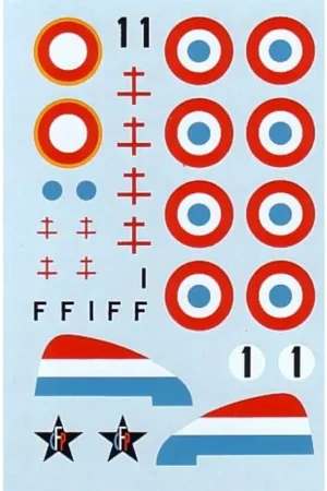 Sticker Re-released! Dewoitine D.520 (2) Alternative versions from Groupe Doret 1944 Bestseller
