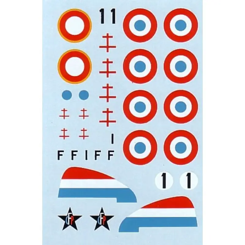 Sticker Re-released! Dewoitine D.520 (2) Alternative versions from Groupe Doret 1944 Bestseller