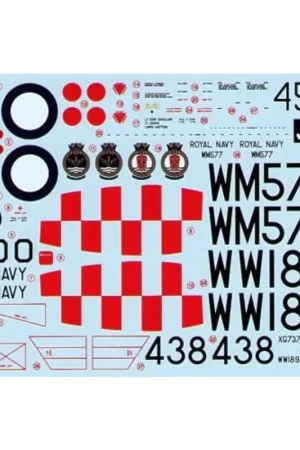 Sticker de Havilland Sea Venom FAW 21 (2)/FAW 22 (1) Royal Navy (3 total) WM577/O 891 NAS Ford 1955 WW189 451/J 892 NAS HMS Eagl Superprijs