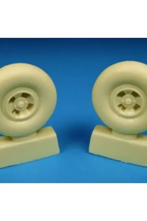 Laatste Versie Supermarine Spitfire Mk.IX 4-Slot main wheels (toebehoren voor modelbouwsets van Tamiya) As fitted to the Spitfire Mk.IX through