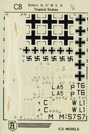 Favoriet Sticker Re-discovered! Junkers Ju 87B/R Tropical. for five aircraft inc. 2/LG1 /St.G3 6/St.G2