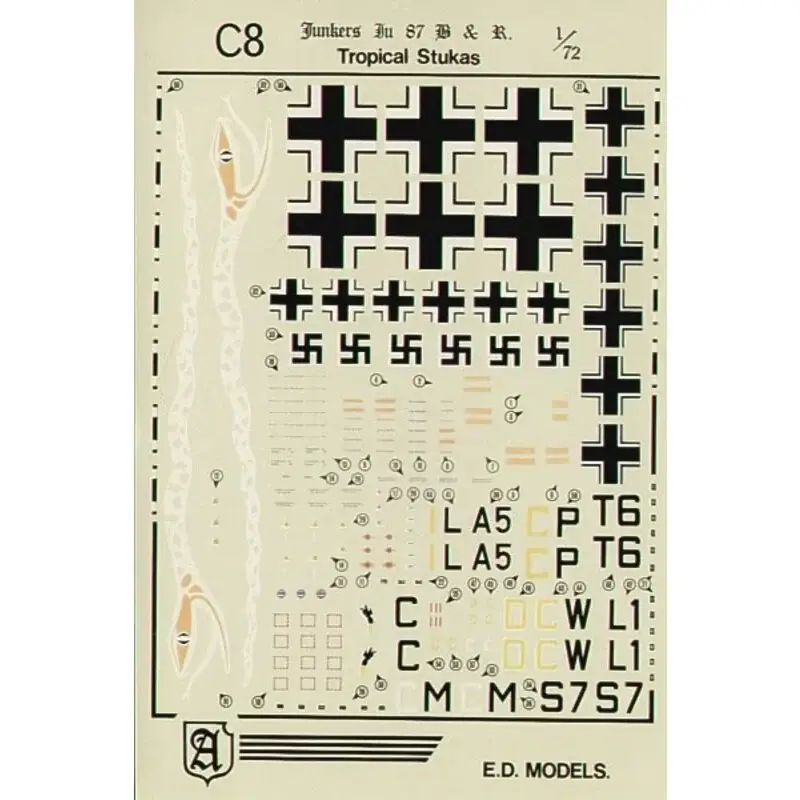 Favoriet Sticker Re-discovered! Junkers Ju 87B/R Tropical. for five aircraft inc. 2/LG1 /St.G3 6/St.G2