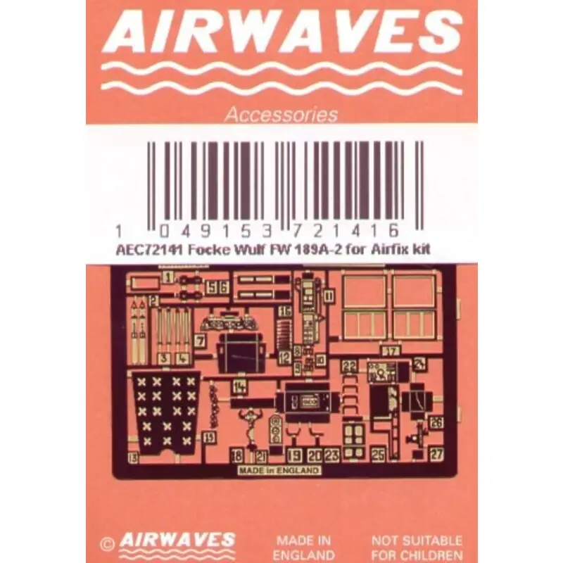 Actieprijs Focke Wulf Fw 189A-2 (toebehoren voor modelbouwsets van Airfix) Accessoire