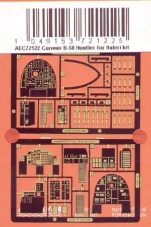 Re-released! Convair B-58 Hustler instrument panels etc (toebehoren voor modelbouwsets van Italeri) Laatste Versie