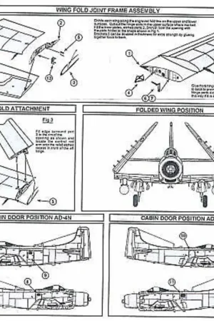 Weekendaanbieding Re-releaased! Skyraider wingfold set and conversion to Douglas AD-4N & Douglas AD-4Q (toebehoren voor modelbouwsets van Tamiya)