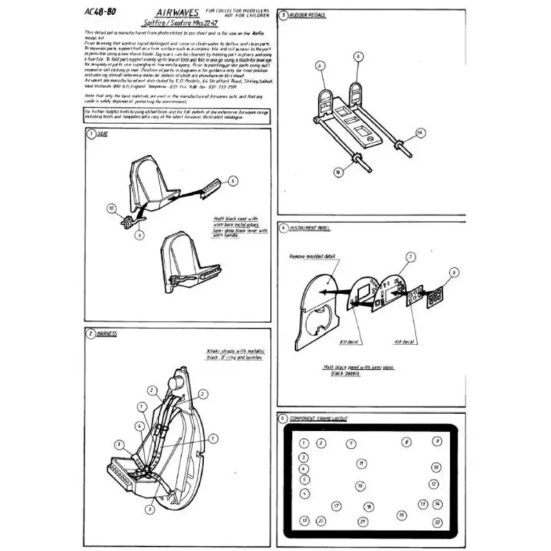 Veilige Betaling Supermarine Spitfire Mk.22/Supermarine Seafire 47 (toebehoren voor modelbouwsets van Airfix)