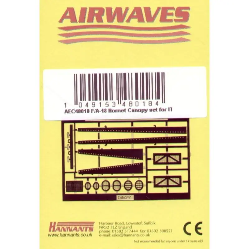 Flitsaanbieding McDonnell Douglas F/A-18 Hornet Canopy Set (toebehoren voor modelbouwsets van Italeri)