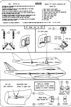 Re-released! Boeing 747 Jumbo interior (toebehoren voor modelbouwsets van Airfix) Lage Kosten
