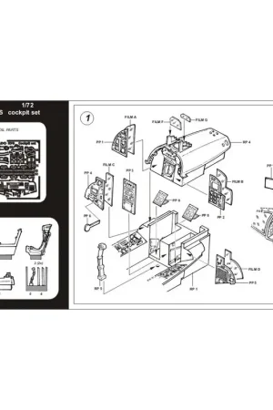 Uitverkoop Panavia Tornado IDS cockpit (toebehoren voor modelbouwsets van Revell) Accessoire