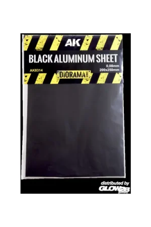 Op = Op BLACK ALUMINUM SHEET 150UM 200x250mm