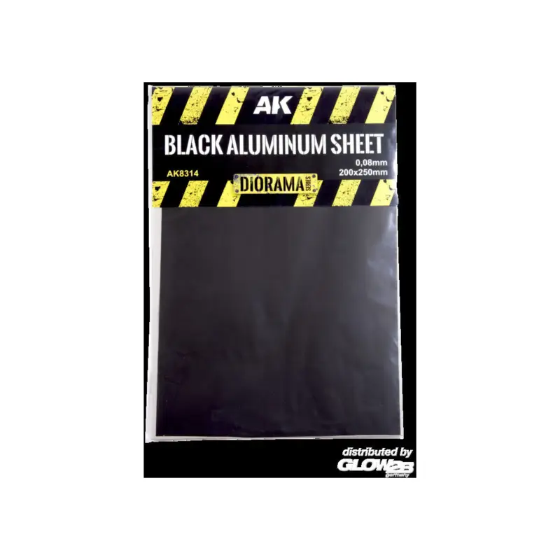 Op = Op BLACK ALUMINUM SHEET 150UM 200x250mm