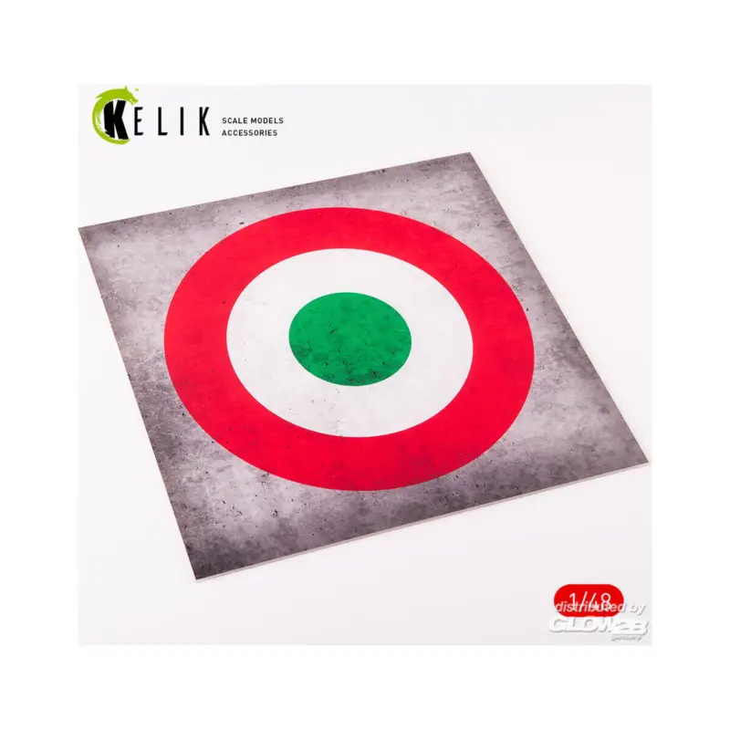 Italy Roundel - Acrylic 3 mm (240 x 240 mm) (190g) (1/72 - 1/48) Gratis Retour