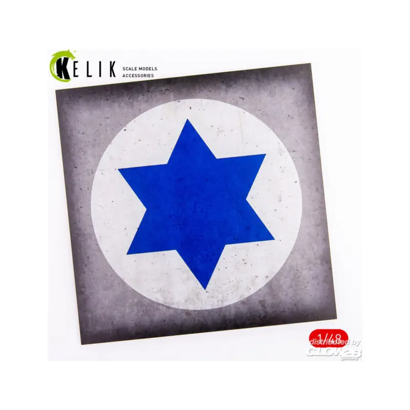 Meest Verkocht Israel Roundel - Acrylic 3 mm (240 x 240 mm) (190g) (1/72 - 1/48)