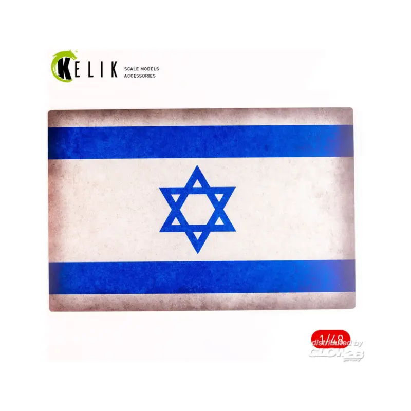 Israel Flag - Base - Acrylic 3 mm (410 x 270 mm) (410 g) (1/72 - 1/32) Nieuw