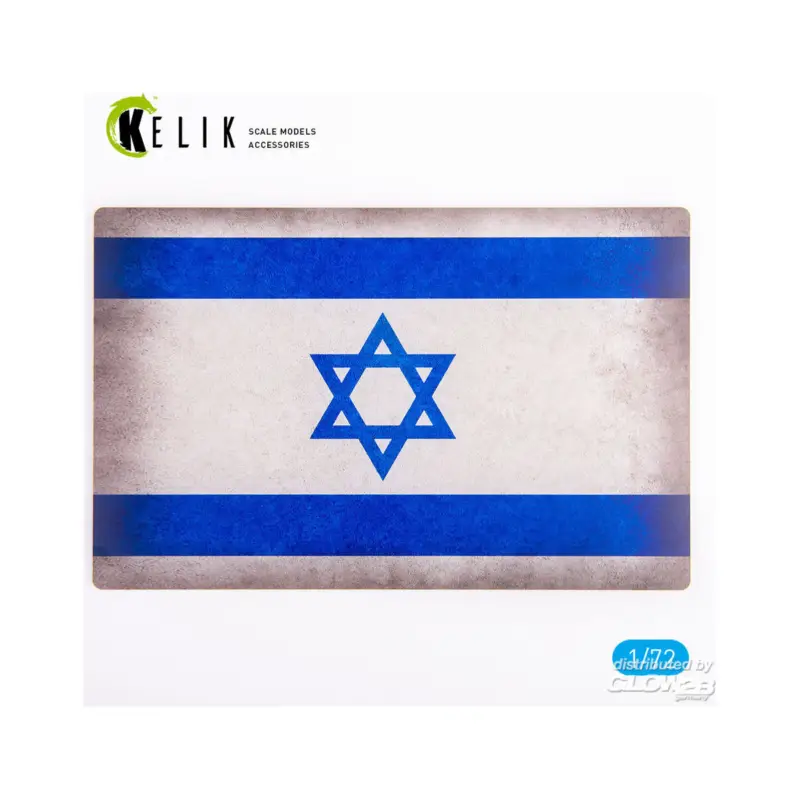 Betaalbaar Israel Flag - Base - Acrylic 3 mm (280 x 180 mm) (170 g)