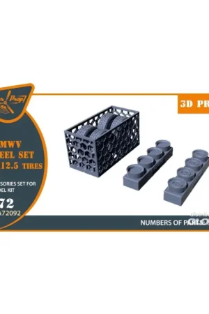 HMMWV Wheel set 37x12,5 Tires for T-Model kits Voordeelprijs