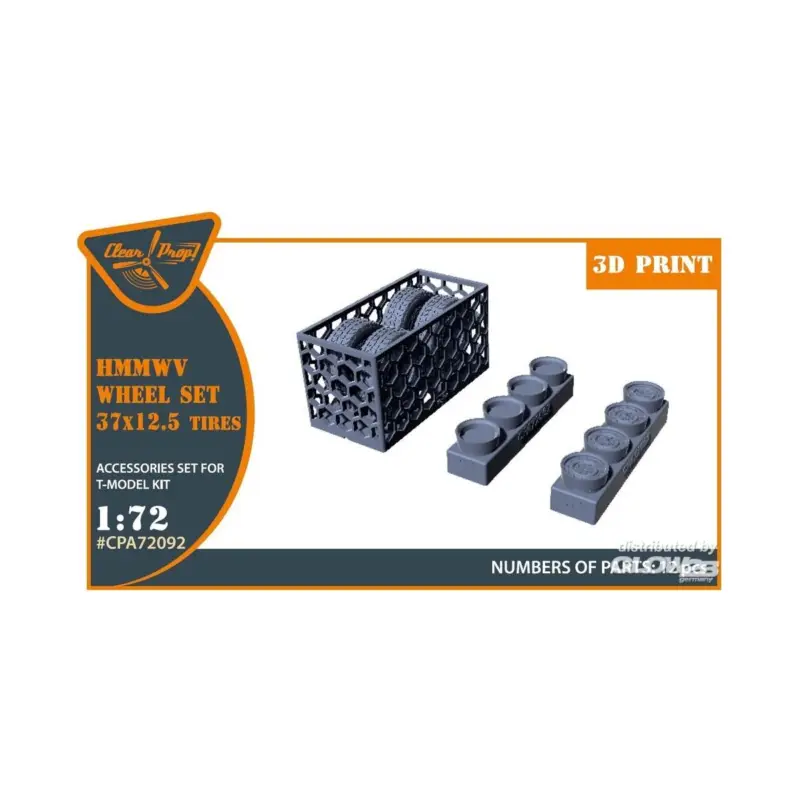 HMMWV Wheel set 37x12,5 Tires for T-Model kits Voordeelprijs