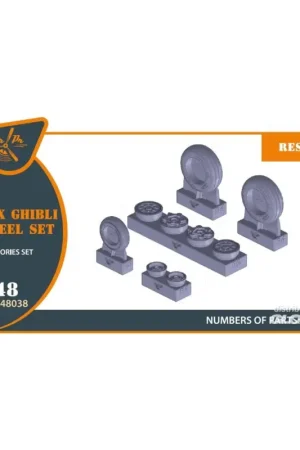 AMX Ghibli wheel set for Kinetic, HobbyBoss kits Populair