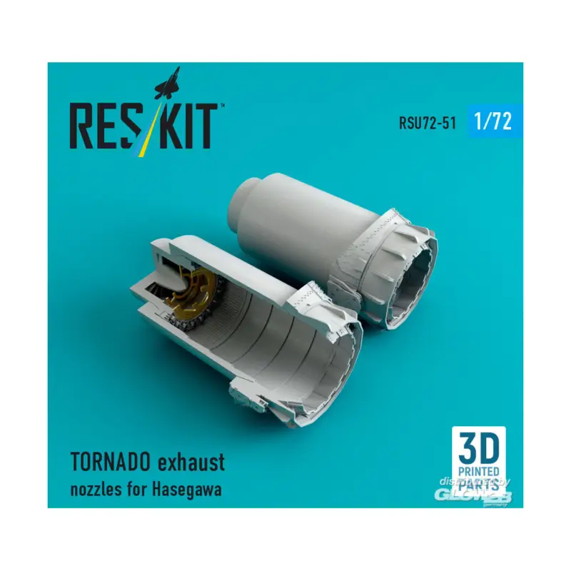 TORNADO exhaust nozzles for Hasegawa kit (3D Printed) Express Levering