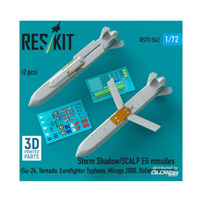 Laatste Kans Storm Shadow/SCALP EG missiles (2 pcs) (Su-24, Tornado, Eurofighter Typhoon, Mirage 2000, Rafale, Nimrod) (3D Printed)