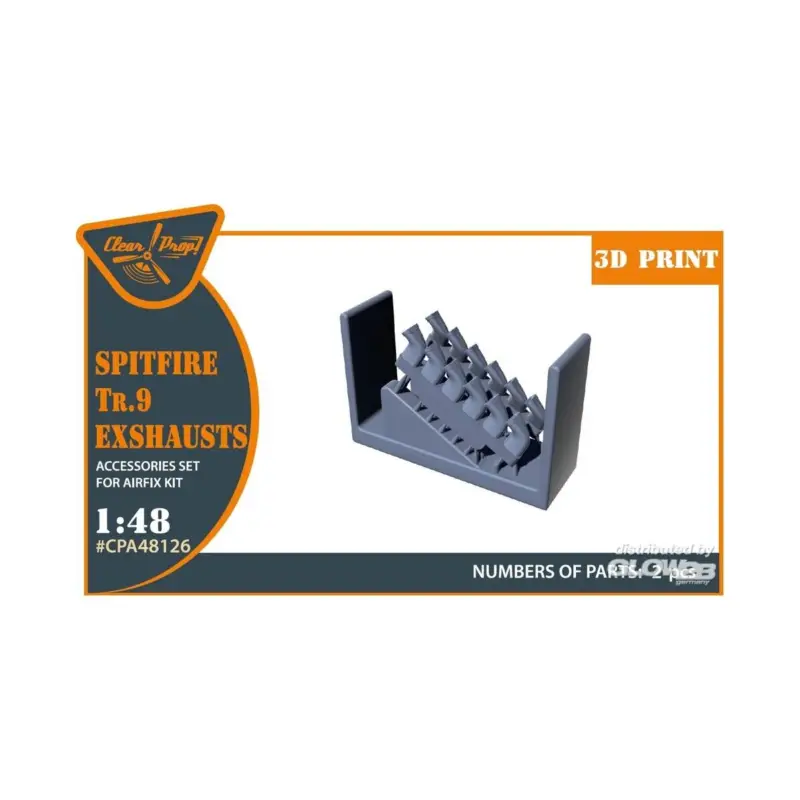 Weekendaanbieding Spitfire Tr.9 exhausts for Airfix kit