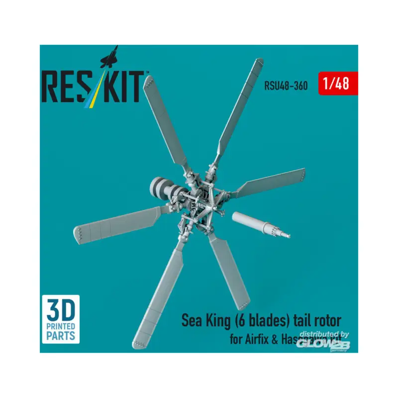 Laatste Kans Sea King (6 blades) tail rotor for Airfix & Hasegawa kit (3D printed)