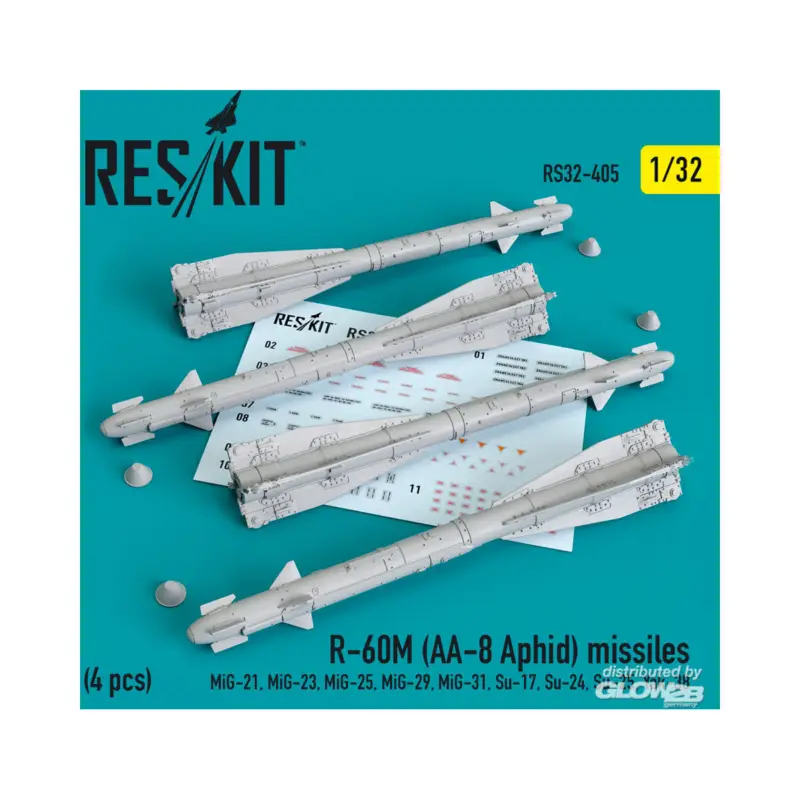Betaalbaar R-60? (AA-8 Aphid) missiles (4 pcs) (MiG-21,MiG-23,MiG-25, MiG-29,MiG-31,Su-17,Su-24,Su-25,Yak-38)